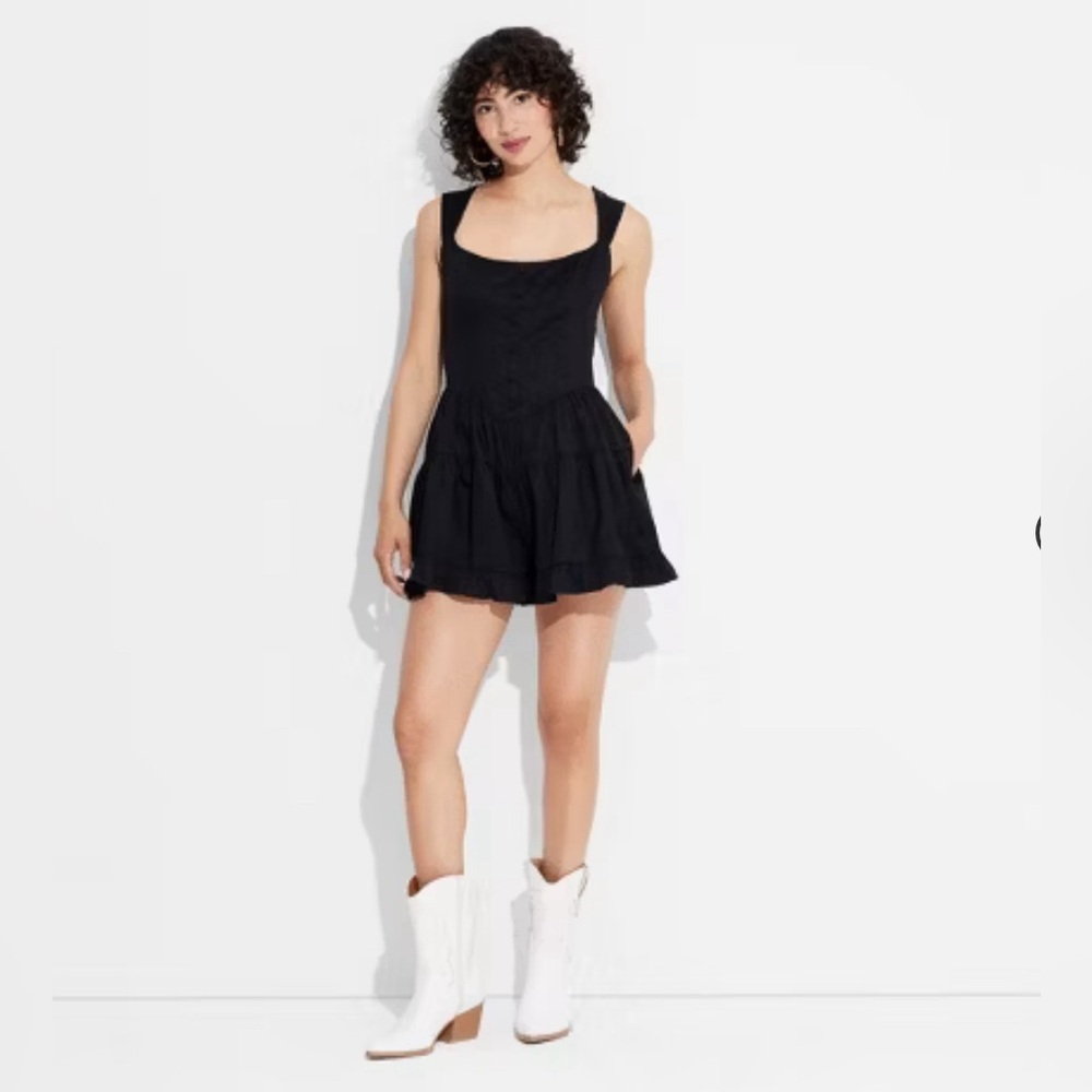 Wild Fable Women's Button-Front Tiered Romper